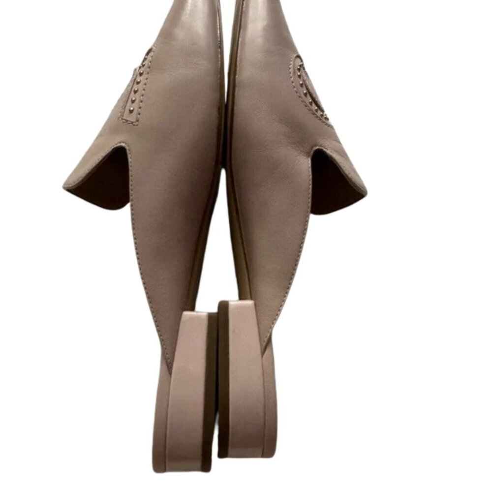 Michael Michael Kors Natasha “LOVE” Leather Slide Mules Soft Pink Sz 6.5 - Picture 5 of 6